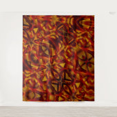 Interlacing der verbrannten orangefarbenen Krawatt Wandteppich (Vorderseite)