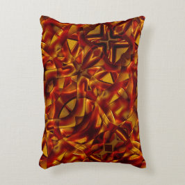 Interlacing von verbrannten orangefarbenen Bändern Dekokissen