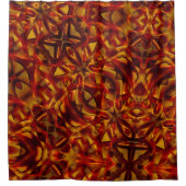 Interlacing von verbrannten orangefarbenen Bändern Duschvorhang (Vorderseite)