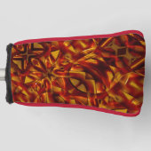 Interlacing von verbrannten orangefarbenen Bändern Golf Headcover (Vorderseite)