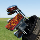 Interlacing von verbrannten orangefarbenen Bändern Golf Headcover (In Situ)
