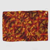 Interlacing von verbrannten orangefarbenen Bändern Golfhandtuch (Horizontal)