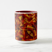 Interlacing von verbrannten orangefarbenen Bändern Tasse (Zentrum)