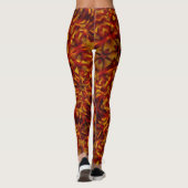 Interlacing von verbrannten orangen Krawatte Leggings (Rückseite)