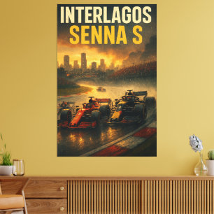 Interlagos Ayrton Senna Hommage Brasilianischer Gr Leinwanddruck