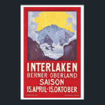 Interlaken Bernese Oberland Switzerland Vintage Poster<br><div class="desc">Interlaken Bernese Oberland Switzerland Vintage Travel Poster Vintage Travel Posters, vintage travel poster art, retro travel poster, travel wall art, vintage travel print, classic travel illustration, retro tourism poster, old travel advertising art, travel poster decor, vintage destination poster, retro wall art print, travel art print, nostalgic travel art, vintage vacation...</div>