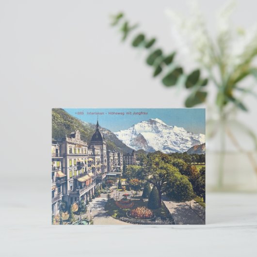 Interlaken Postkarte Vintag Schweiz Postkarte (Stehend Vorderseite)