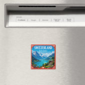 🏔️ Interlaken Schweiz Alpen Urlaubserinnerung Magnet (In Situ (Geschirrspüler))
