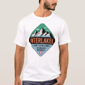 Interlaken Schweiz Berg Abzeichen T-Shirt (Vorderseite)