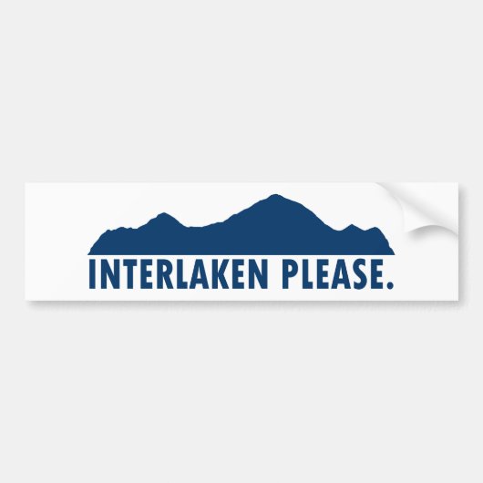 Interlaken Schweiz Bitte Autoaufkleber (Vorne)