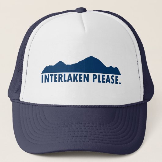 Interlaken Schweiz Bitte Truckerkappe (Vorderseite)