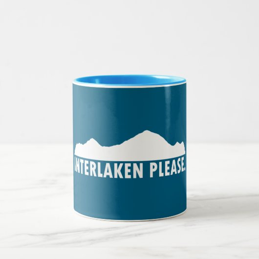 Interlaken Schweiz Bitte Zweifarbige Tasse (Mittel)