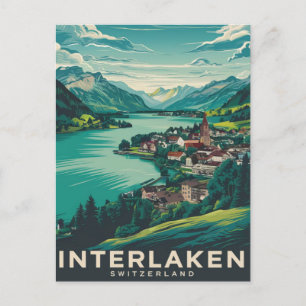Interlaken Schweiz Green Postkarte