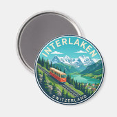Interlaken Schweiz Magnet (Vorderseite/Rückseite)