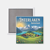 Interlaken Schweiz Magnet (Vorderseite/Rückseite)