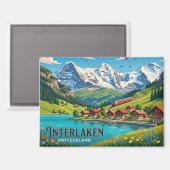 Interlaken Schweiz Magnet (Vorderseite/Rückseite)