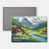 Interlaken Schweiz Magnet (Vorderseite/Rückseite)