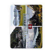 Interlaken - Schweiz - Mosaik - Magnet (Vertikal)