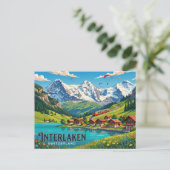 Interlaken Schweiz Postkarte (Stehend Vorderseite)