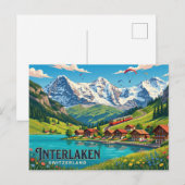 Interlaken Schweiz Postkarte (Vorne/Hinten)