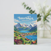 Interlaken Schweiz Postkarte (Stehend Vorderseite)