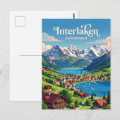 Interlaken Schweiz Postkarte (Vorne/Hinten)