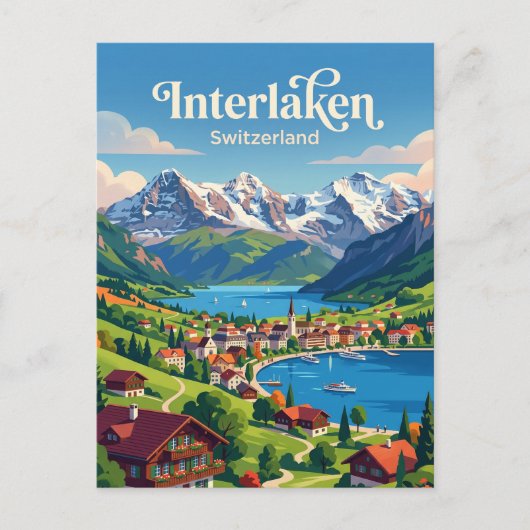 Interlaken Schweiz Postkarte (Vorderseite)