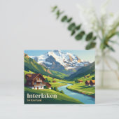 Interlaken Schweiz Postkarte (Stehend Vorderseite)