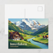 Interlaken Schweiz Postkarte (Vorne/Hinten)