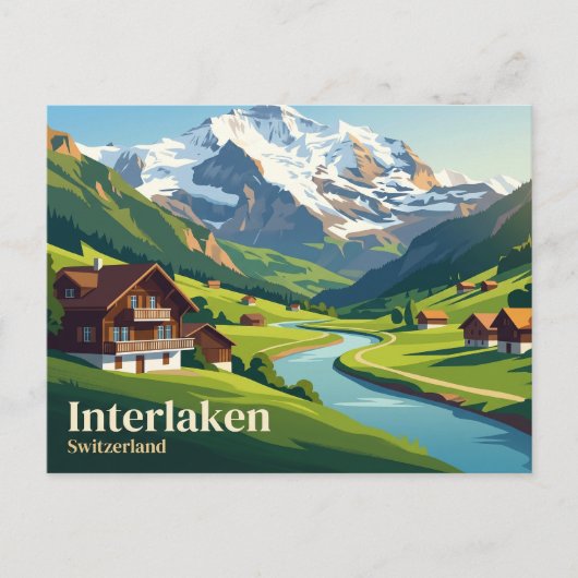 Interlaken Schweiz Postkarte (Vorderseite)