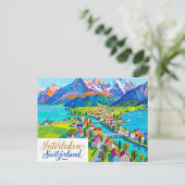 Interlaken Schweiz Postkarte (Stehend Vorderseite)