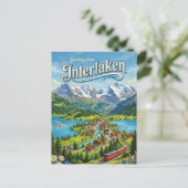 Interlaken Schweiz Postkarte (Stehend Vorderseite)