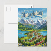 Interlaken Schweiz Postkarte (Vorne/Hinten)