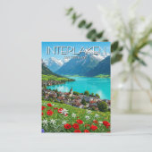 Interlaken Schweiz Reisen Springtime Postkarte (Stehend Vorderseite)