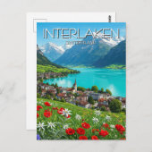 Interlaken Schweiz Reisen Springtime Postkarte (Vorne/Hinten)