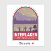 Interlaken Schweiz Reisen Vintag Aufkleber (Blatt)