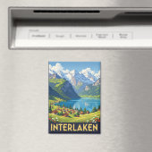 Interlaken Schweiz Reisen Vintag Magnet (In Situ (Geschirrspüler))