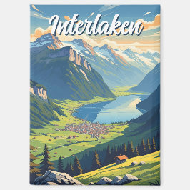 Interlaken Schweiz Reisen Vintag Magnet