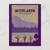 Interlaken Schweiz Reisen Vintag Postkarte (Vorderseite)