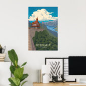 Interlaken Schweiz Reiseplakat Poster (Heimbüro)