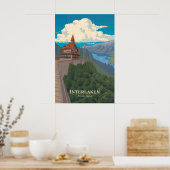 Interlaken Schweiz Reiseplakat Poster (Küche)