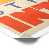 Interlaken Schweiz Reiseplakat Strandkunst Mann Poster (Ecke)