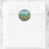 Interlaken Schweiz Runder Aufkleber (Tasche)