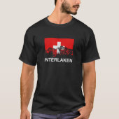 Interlaken Schweiz Schweizer Flagge T Shirt (Vorderseite)
