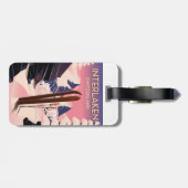 Interlaken Schweiz Skifahrplakat. Gepäckanhänger (Rückseite horizontal)