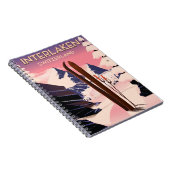 Interlaken Schweiz Skifahrplakat. Notizblock (Rechte Seite)