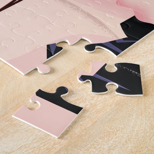 Interlaken Schweiz Skifahrplakat. Puzzle (Seite)