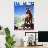 Interlaken, Schweiz, Skireisepaket Poster (Heimbüro)