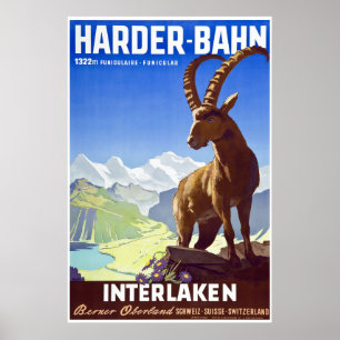 Interlaken, Schweiz, Skireisepaket Poster