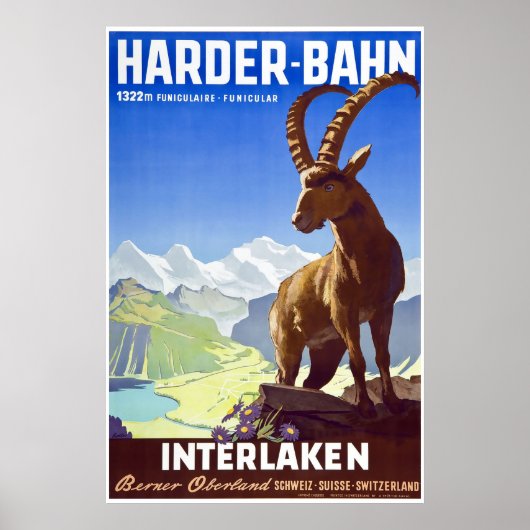 Interlaken, Schweiz, Skireisepaket Poster (Vorne)